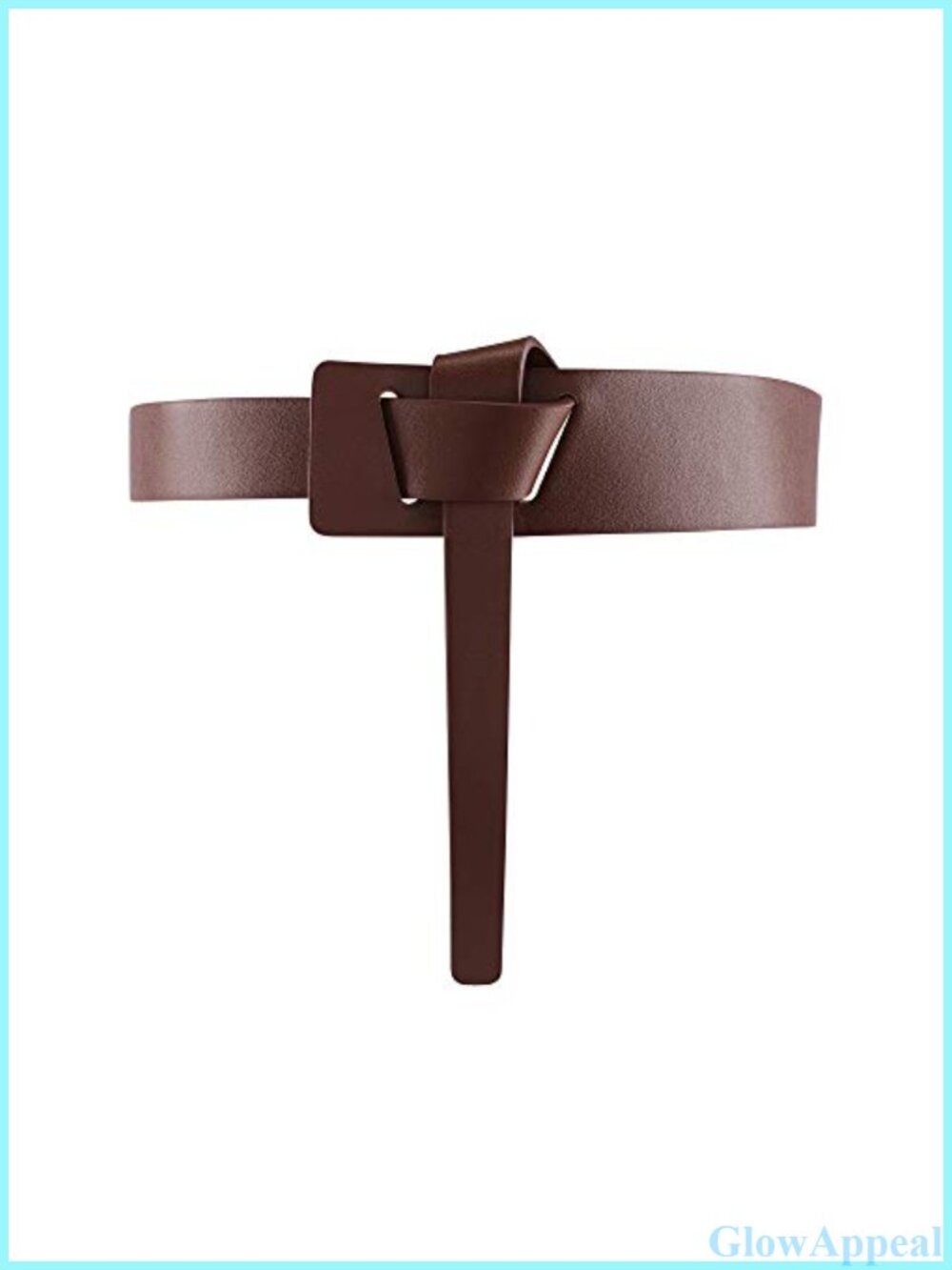Cowhide PU Leather Knot Belt Tie Wrap No Buckle Women's Cinch Belt